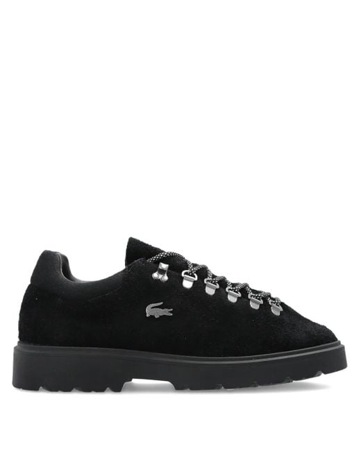 Lacoste Black Baseshot Logo Lace-Up Sneakers for men