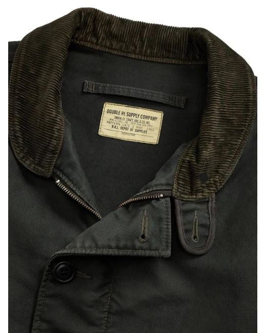 RRL Black Corduroy-Collar Jacket for men
