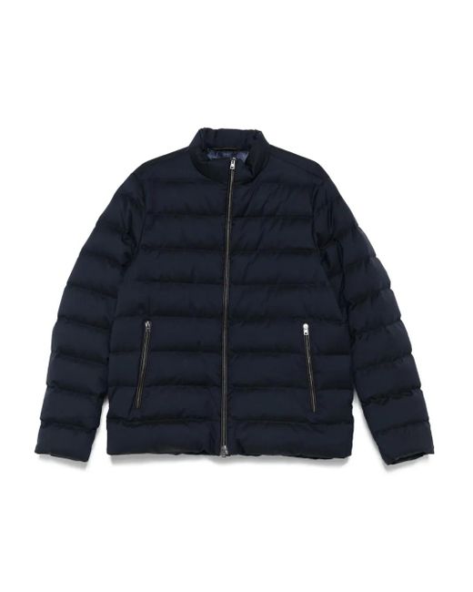 Herno Blue Padded Zip-Front Jacket for men