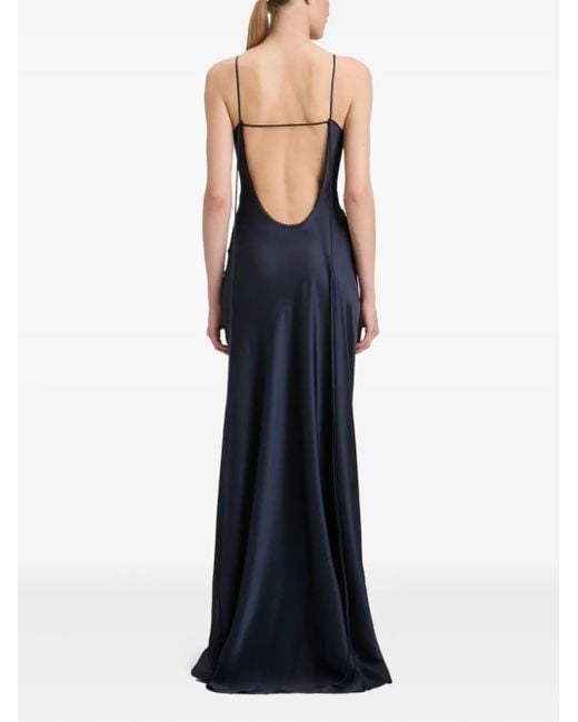 Victoria Beckham Blue Lace-Detail Cami Dress
