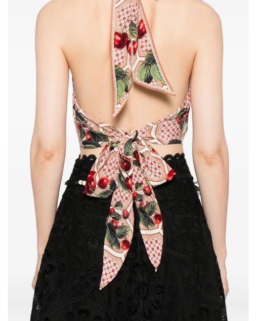 Camilla White Notes From The Road Halter Top
