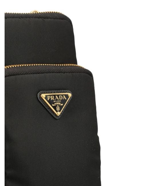 Prada Black Logo-Plaque Shoulder Bag