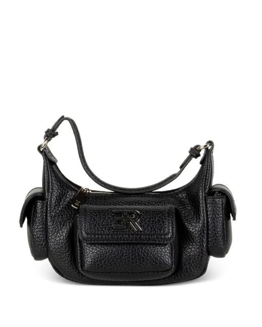Ermanno Scervino Black Logo-Plaque Shoulder Bag