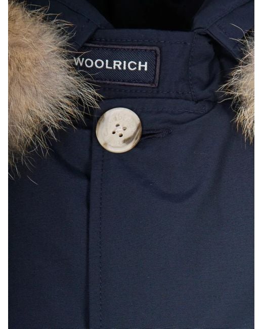 Woolrich Blue Hooded Jacket for men
