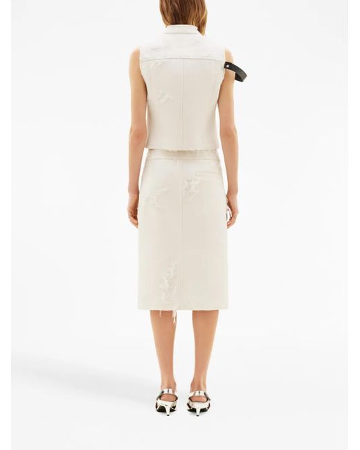 Courreges Gerafeld Bikerjack in het White