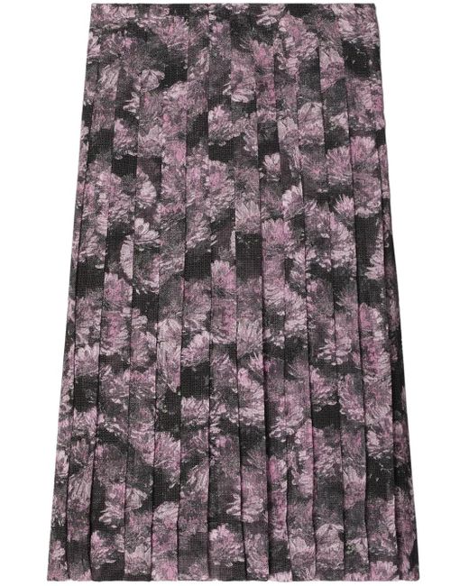 Tory Burch Purple Midirock mit Falten