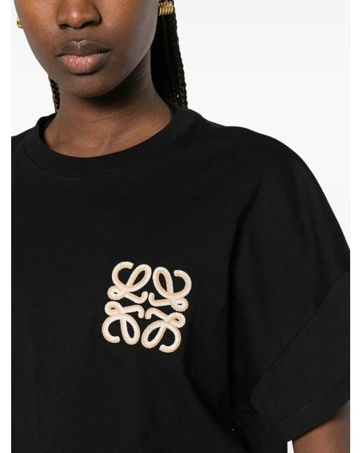 Loewe Black Logo Cotton T-Shirt