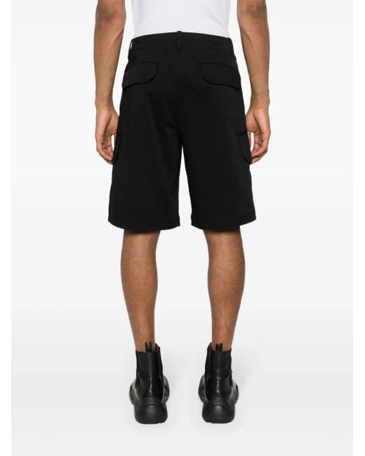 Moschino Black Logo-Print Cargo Shorts for men