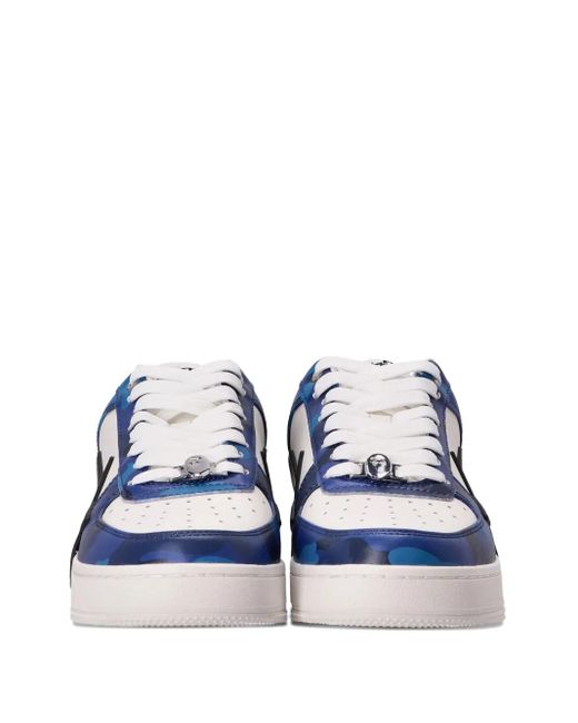 A Bathing Ape Sta Sneakers Mit Logo-Patch in Blue für Herren