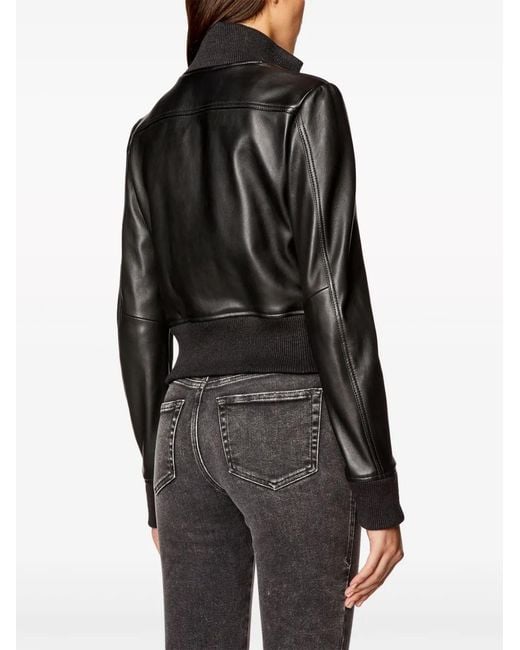 Chaqueta L-Hung con logo en relieve DIESEL de color Black