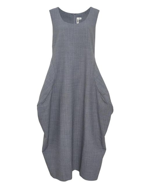 Comme des Garçons Blue Pinstripe Flared Dress
