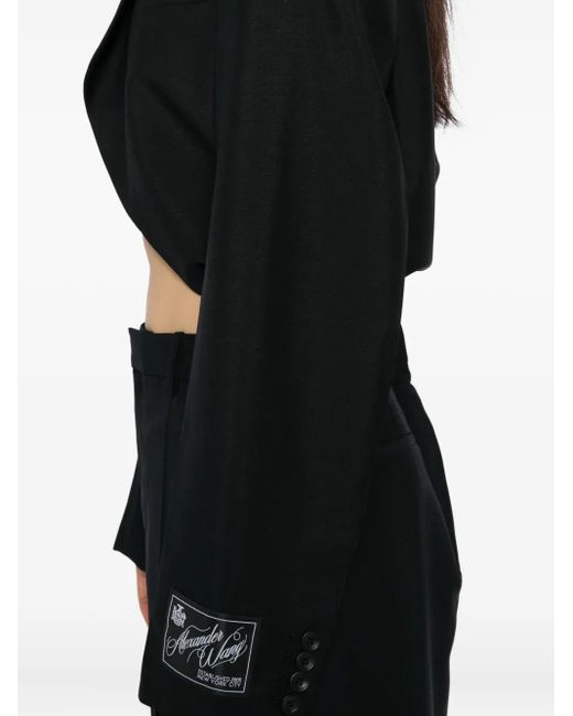 Alexander Wang Black Logo-Patch Blazer