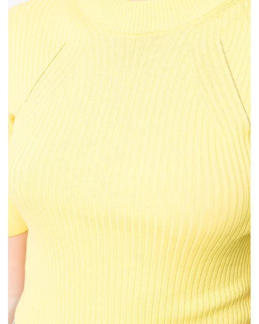 Stella McCartney Yellow Short-Sleeve Crew Neck Jumper