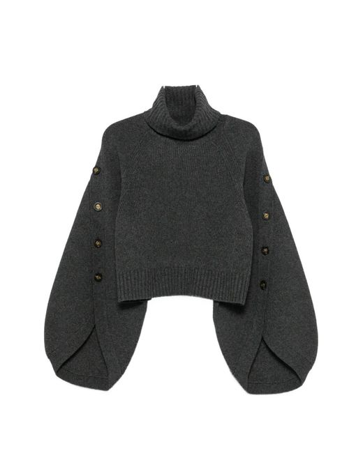 Zimmermann Black Long-Sleeves Sweater