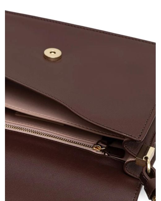 Coccinelle Purple Logo-Plaque Shoulder Bag