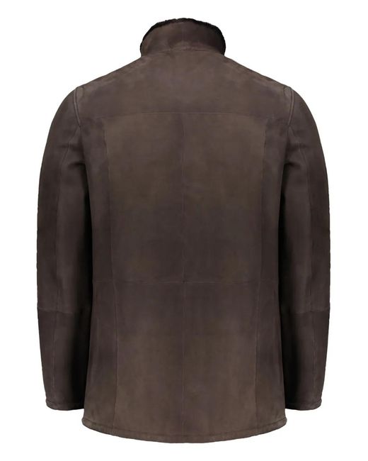 Moorer Brown Leather Jackets for men