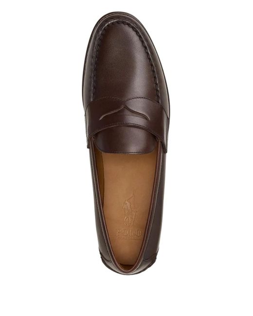 Polo Ralph Lauren Brown Penny-Strap Leather Loafers for men