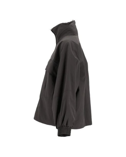 Weekend by Maxmara Black Drawstring High-Neck Jacket