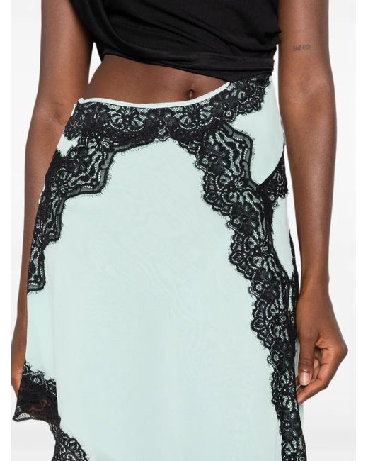 Christopher Esber White Verve Lace-Trim Asymmetric Dress