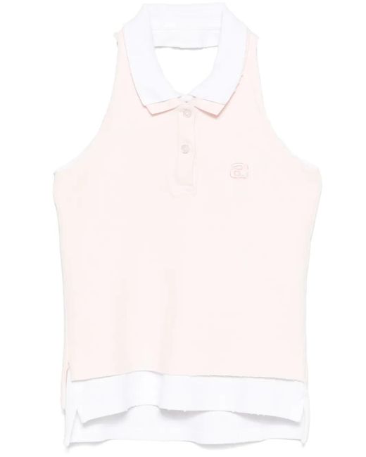Alexander Wang Pink Halter Layered Top
