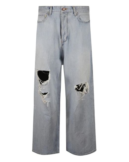 Balenciaga Gray Ripped Jeans