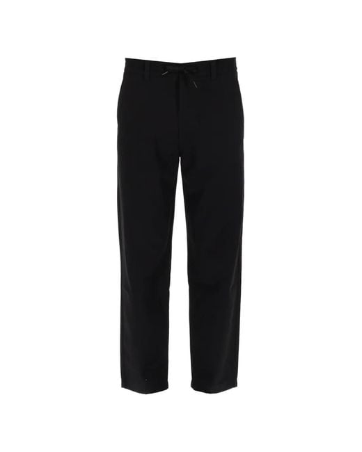 Boss Black Drawstring-Waist Trousers for men