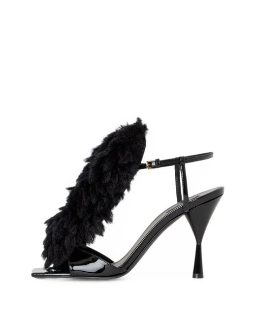 Givenchy Black Pompom Heeled Sandals
