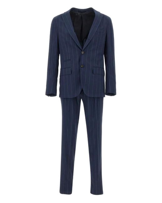 Eleventy Blue Pinstriped Suit for men