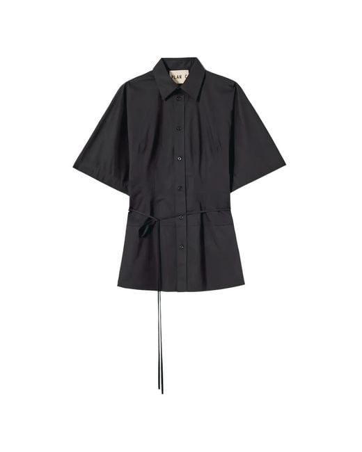 Plan C Popeline Blouse in het Black