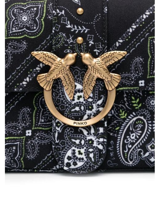 Pinko ペイズリー ショルダーバッグ Black