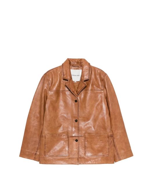 Herskind Brown Marina Leather Jacket