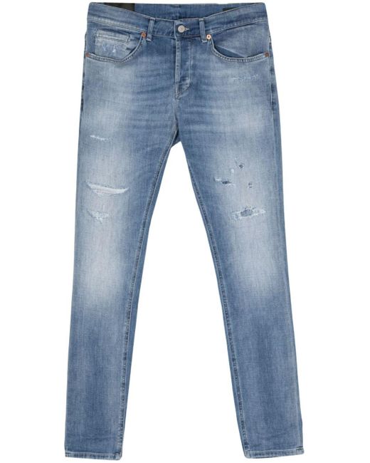 Jeans skinny a vita media George di Dondup in Blue da Uomo