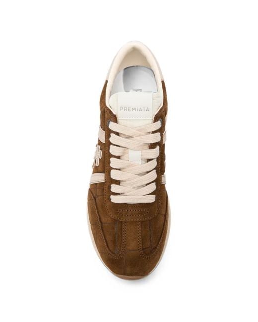 Premiata Brown Bethcoin Logo-Patch Sneakers