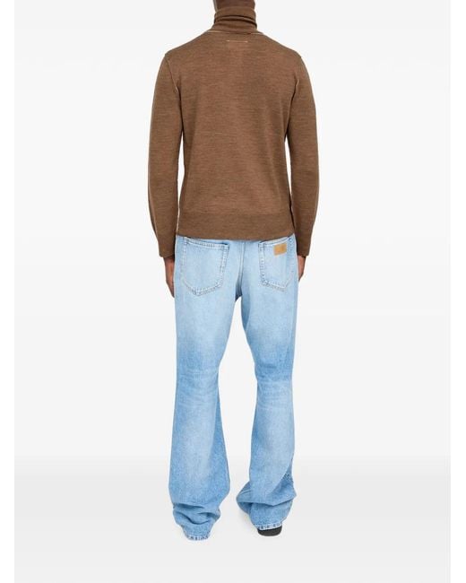 Pull À Patch Logo MM6 by Maison Margiela pour homme en coloris Brown