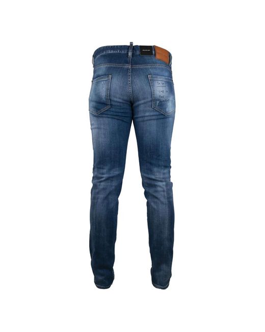 DSquared² Blue Cool Guy Distressed-Effect Jeans for men