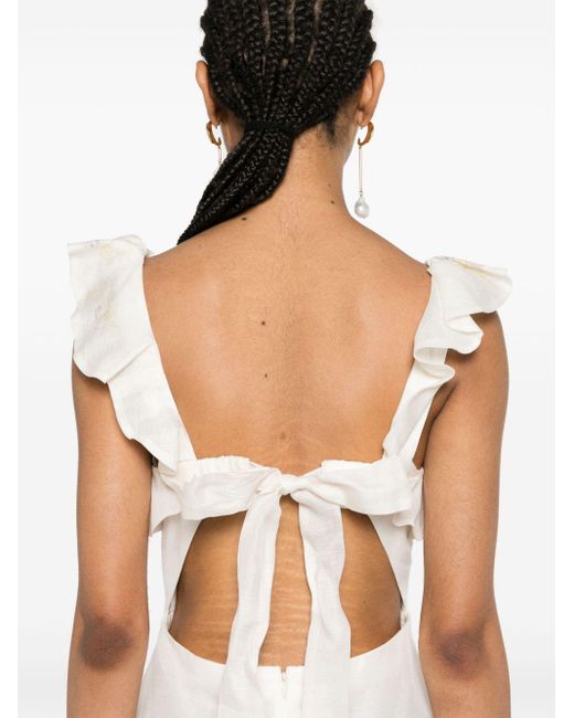 Zimmermann Midi-jurk Met Print in het White