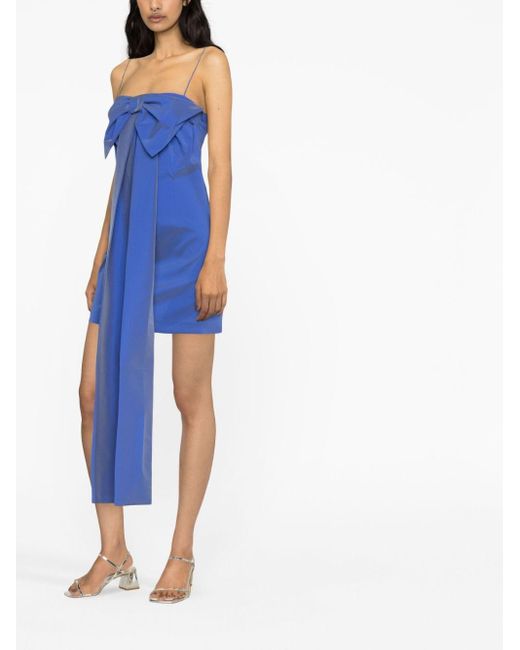 BERNADETTE Blue Estelle Kleid mit Schleifendetail