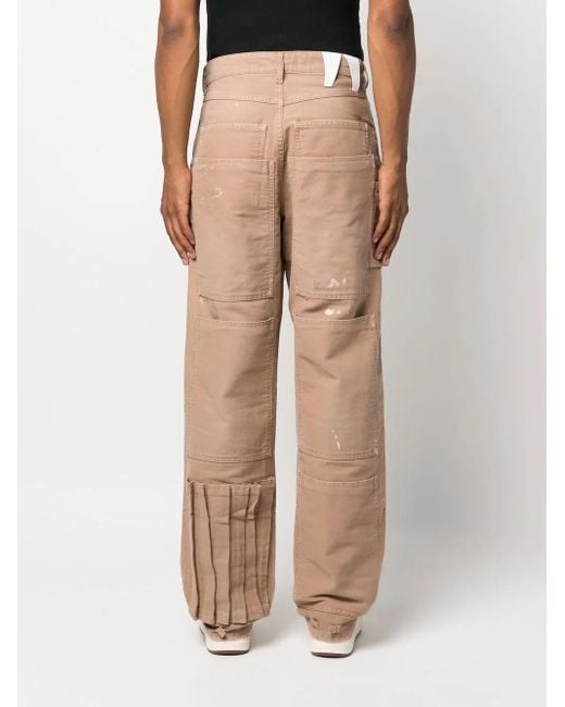 DARKPARK Natural Indron Painted Canvas Trousers for men