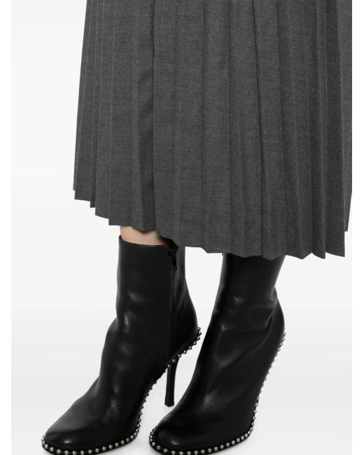 JNBY Gray A-Type Pleated Skirt