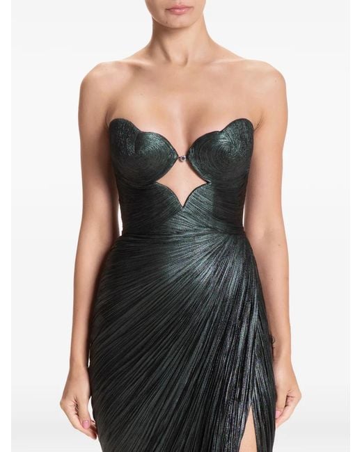 Maria Lucia Hohan Black Amisha Cut-Out Strapless Dress
