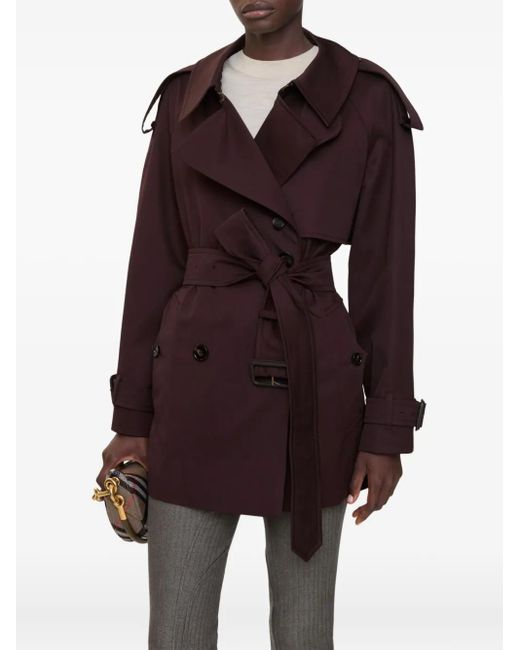 Burberry Purple Fitzrovia Trench Coat