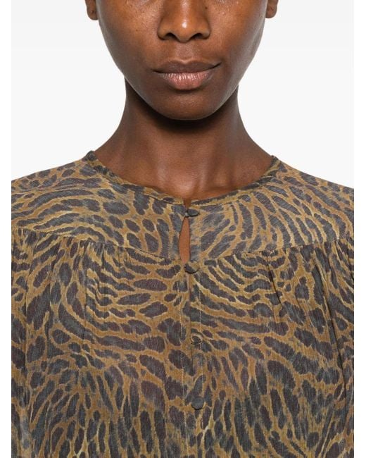 Blouse À Motif Animalier IRO en coloris Brown