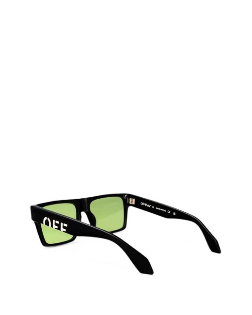 Off-White c/o Virgil Abloh Green Casper Logo-Detail Sunglasses