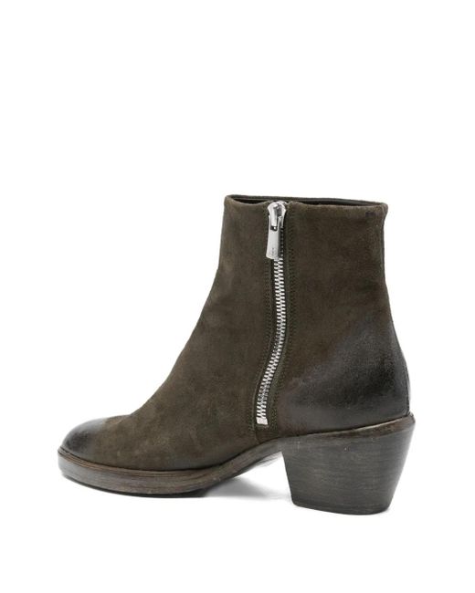 The Last Conspiracy Brown Zip-Detail Suede Boots
