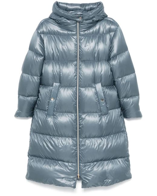 Herno Blue Quilted Down Coat