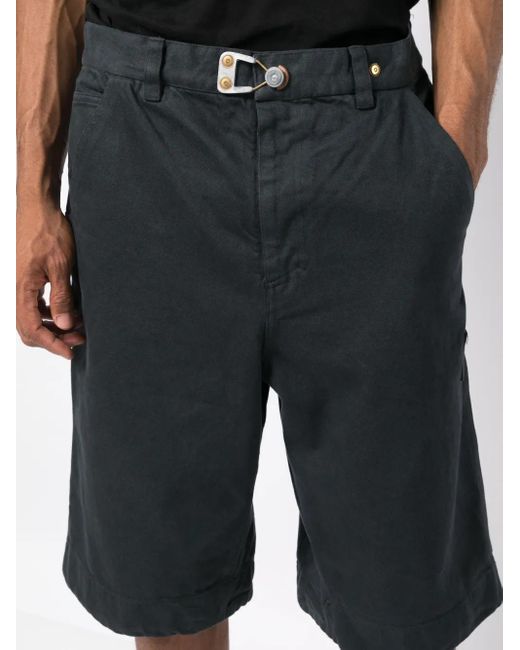 Objects IV Life Blue Buckle-Detail Cotton Denim Shorts for men