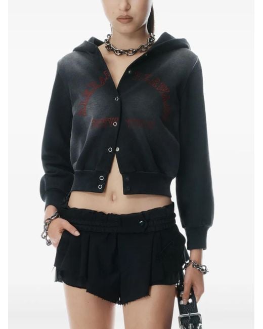 Alexander Wang ダメージ フーデッドジャケット Blue