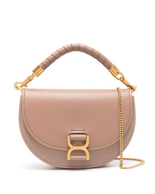 Chloé Pink Marcie Leather Shoulder Bag