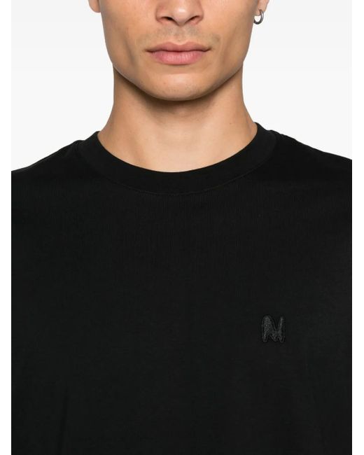 MSGM Black Cotton T-Shirt for men