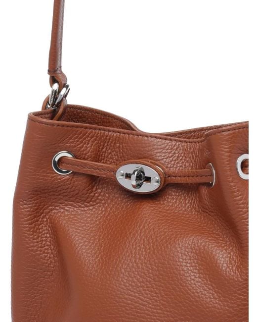 Zanellato Brown Small Mondà Bucket Bag